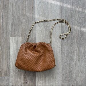 The Frankie Clutch by Anthropologie in faux brown leather